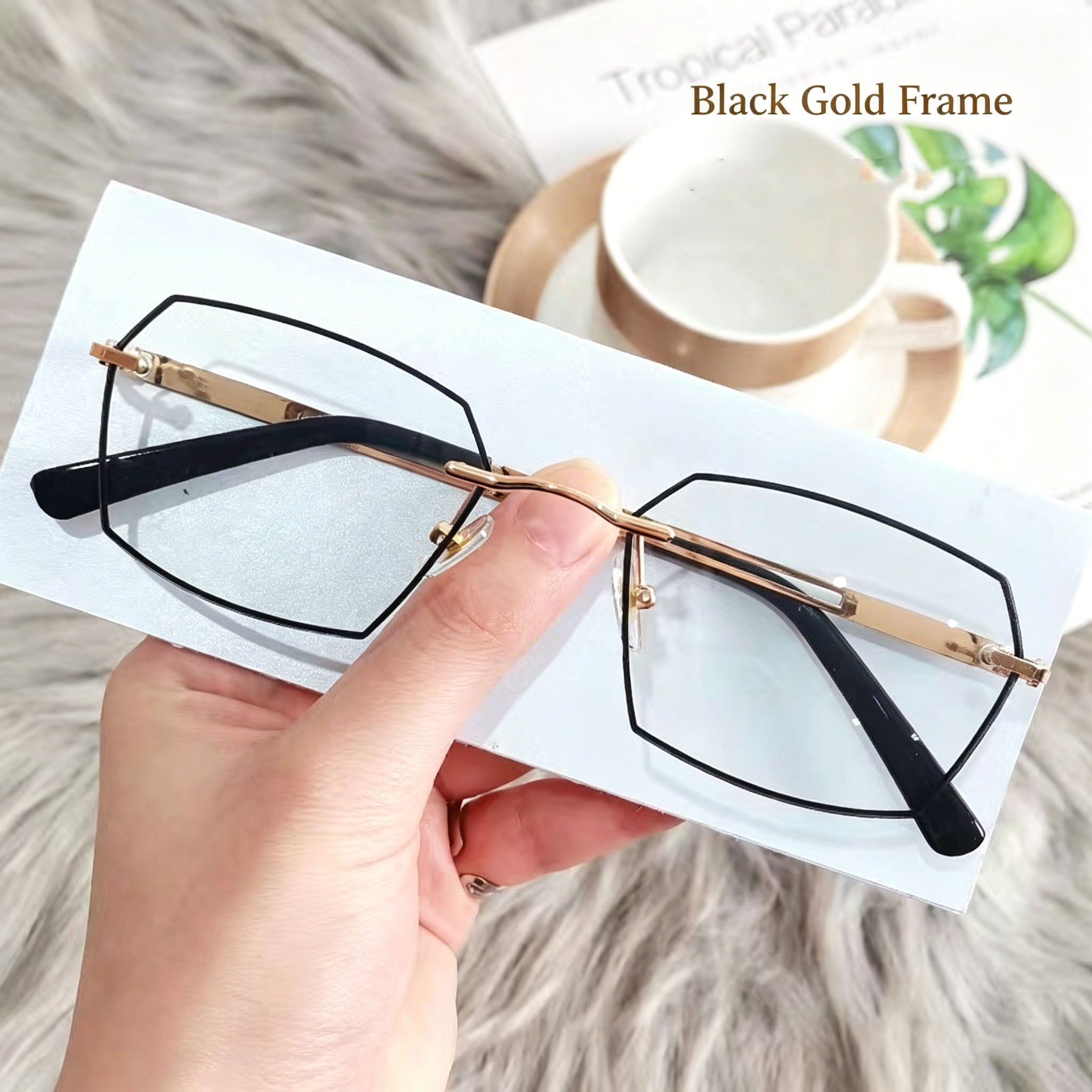 Ultra-Light Rimless Photochromic Reading Glasses for Men (Middle-Aged & Seniors) — Eye Protection, Anti-Fatigue, Frameless Cut-Edge Design, Blue Light Blocking