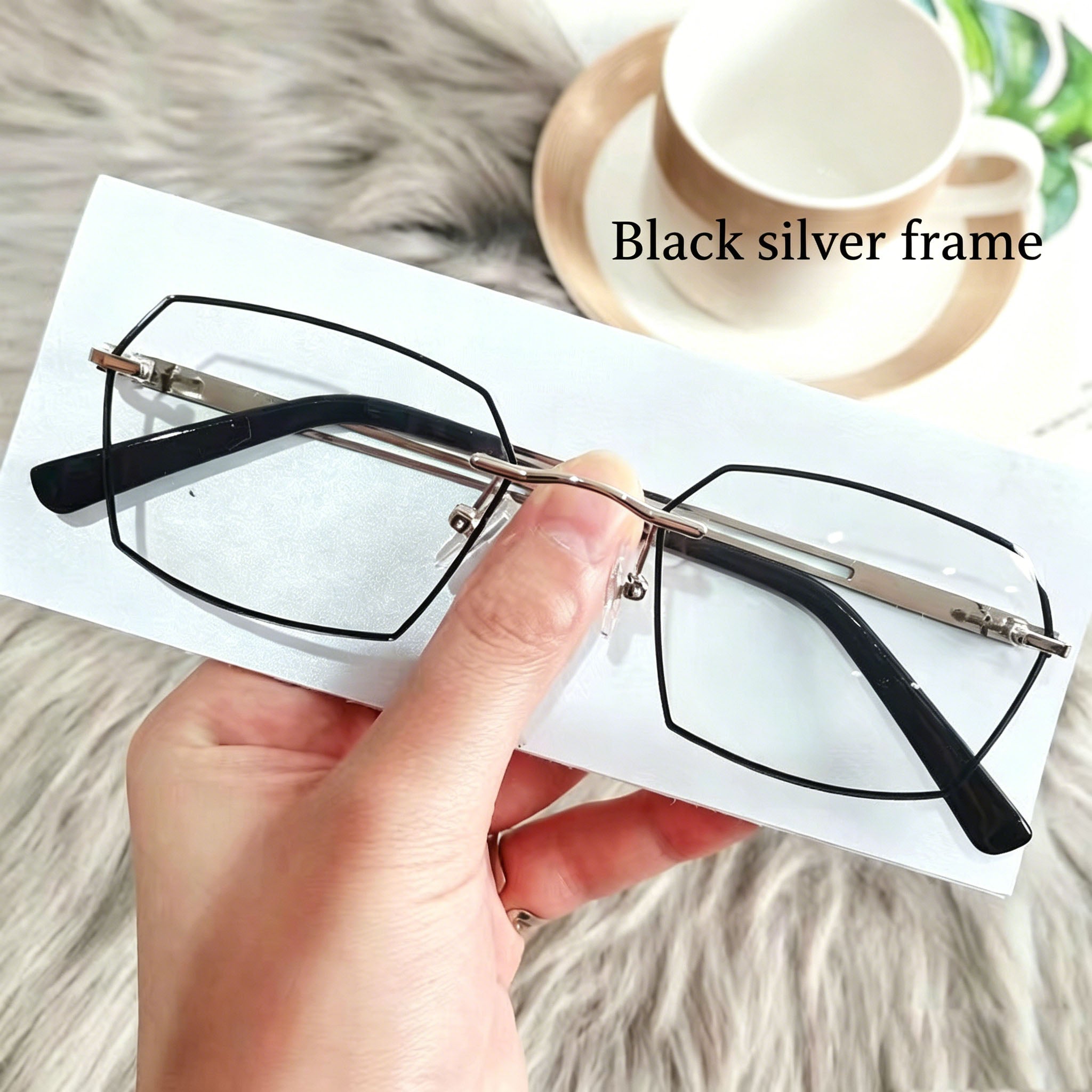 Ultra-Light Rimless Photochromic Reading Glasses for Men (Middle-Aged & Seniors) — Eye Protection, Anti-Fatigue, Frameless Cut-Edge Design, Blue Light Blocking
