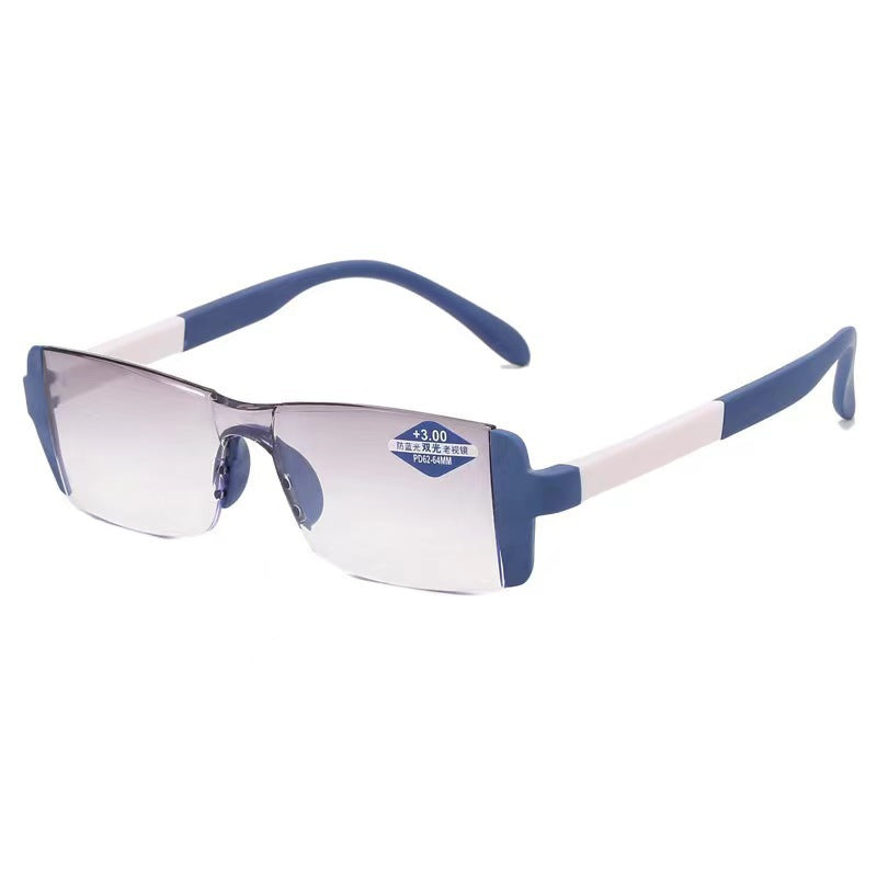 Bi-focal Anti-Blue Light Reading Glasses for Middle-Aged and Elderly People (Dual-Use: Near and Far Vision)