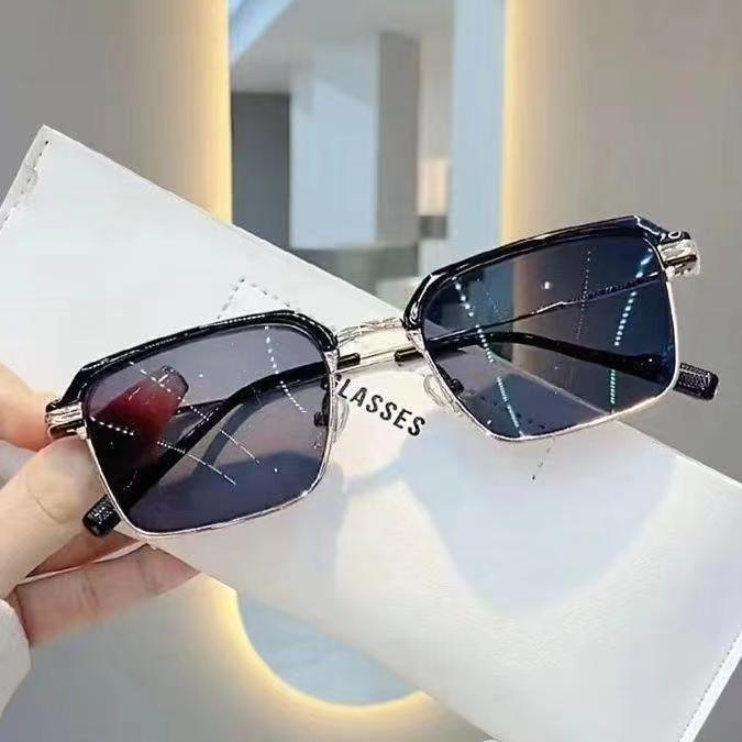 Men's Business-Style HD Anti-Blue Light Reading Glasses — New Ultra-Light Rimless Metal Square-Frame Readers