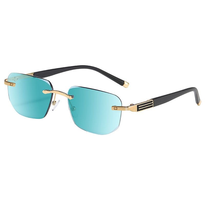 Men's Reading Glasses for Middle-Aged & Seniors: HD, Diamond-Cut Rimless Design with Blue Light Protection—Stylish, Lightweight, and Versatile (Reading Glasses & Sunglasses in One)