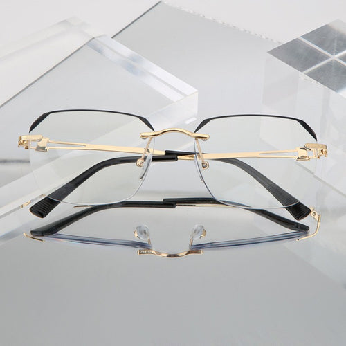 Anti-Blue Light Reading Glasses — Stylish Rimless "No-Makeup Look" Eyewear